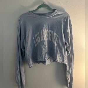 brandy Melville long sleeve cropped Los Angeles shirt